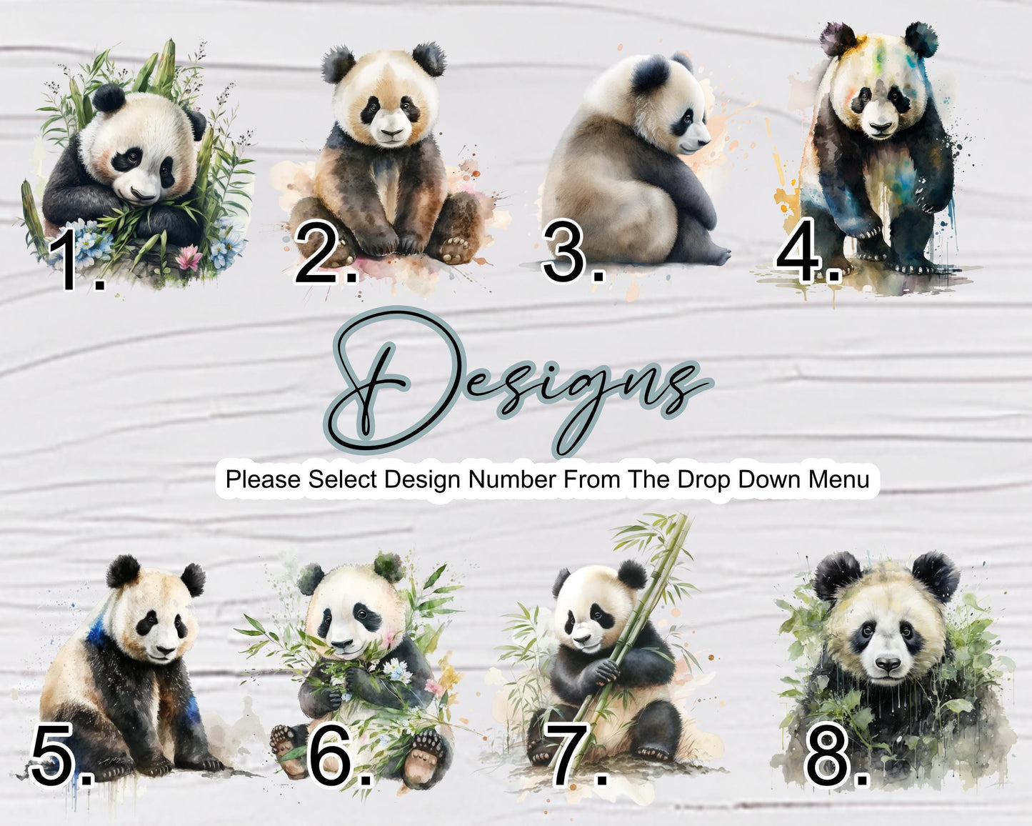 Personalised Panda Bear Makeup Bag – Custom Linen Pouch with Strap