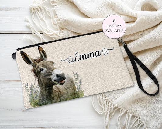 Personalised Donkey Makeup Bag | Cosmetic Pouch | Donkey Lover Gift