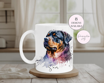 Personalised Rottweiler Mug – Custom Dog Lover Gift | With Matching Coaster Option