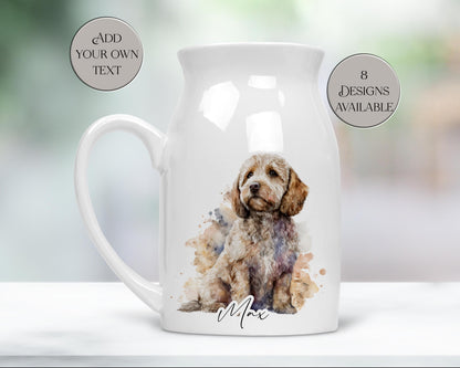 Personalised Cockapoo Milk Jug | Flower Vase | Custom Dog Lover Gift | Cockapoo Home Décor