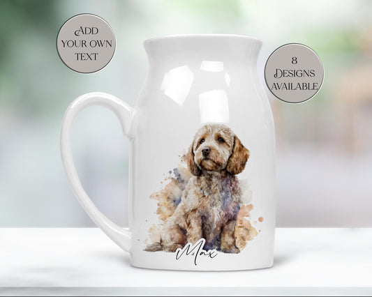 Personalised Cockapoo Milk Jug | Flower Vase | Custom Dog Lover Gift | Cockapoo Home Décor