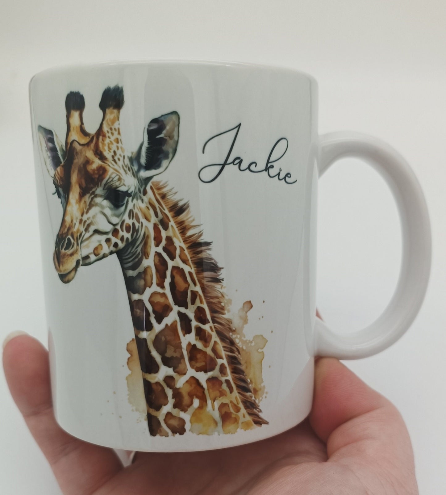 Personalised Giraffe Mug & Coaster Set – Custom Animal Gift