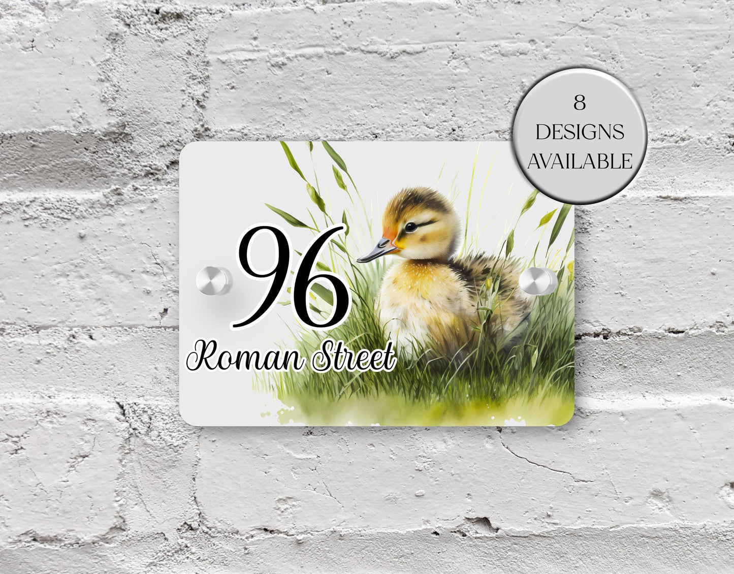 Personalised Watercolour Duck House Sign | Acrylic Gate Plaque | New Home Gift