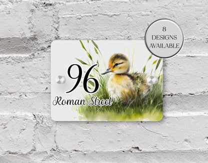 Personalised Watercolour Duck House Sign | Acrylic Gate Plaque | New Home Gift