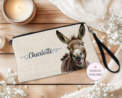 Personalised Donkey Makeup Bag | Cosmetic Pouch | Donkey Lover Gift