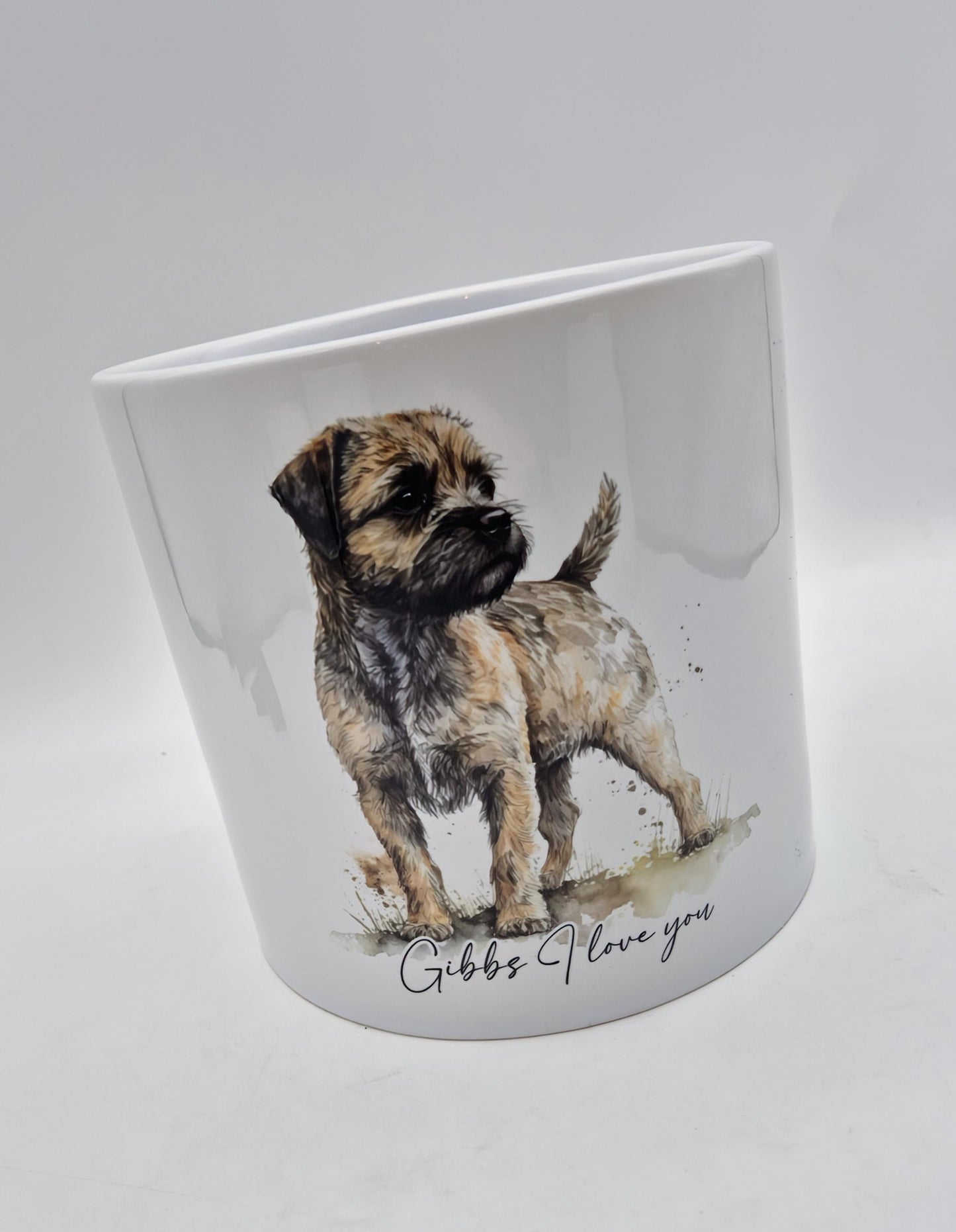 Personalised Border Terrier Plant Pot | Succulent Planter | Dog Lover Gift