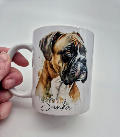 Personalised Boxer Dog Mug & Coaster Set | Dog Lover Gift