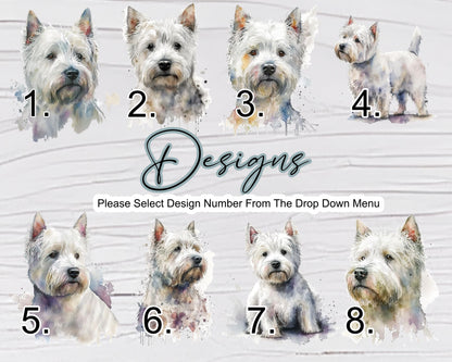 Personalised West Highland Terrier Cushion – Watercolour Westie Gift