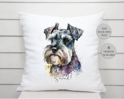Personalised Schnauzer Cushion | Custom Dog Pillow | Gift for Dog Lovers