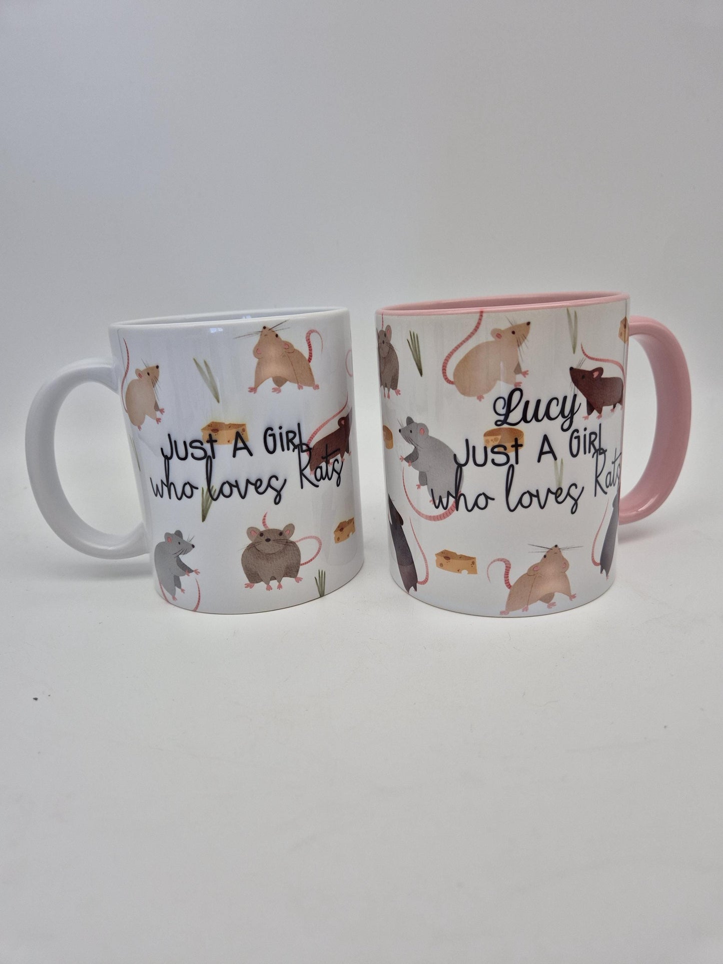Just a Girl Who Loves Rats Mug & Coaster Set | Rat Lover Gift