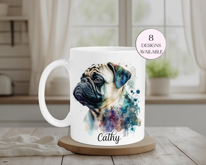 Personalised Pug Mug & Coaster Set | Dog Lover Gift
