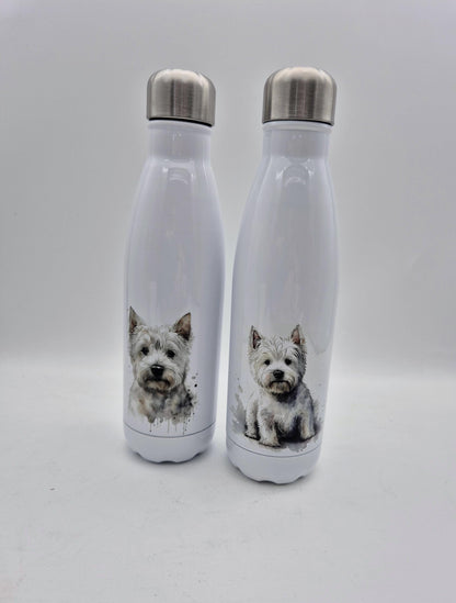 Personalised West Highland Terrier Water Bottle | Westie Dog Gift