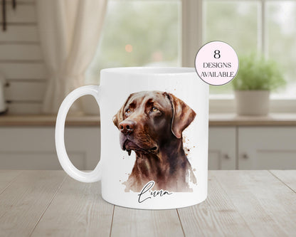 Personalised Chocolate Labrador Mug & Coaster Set | Dog Lover Gift