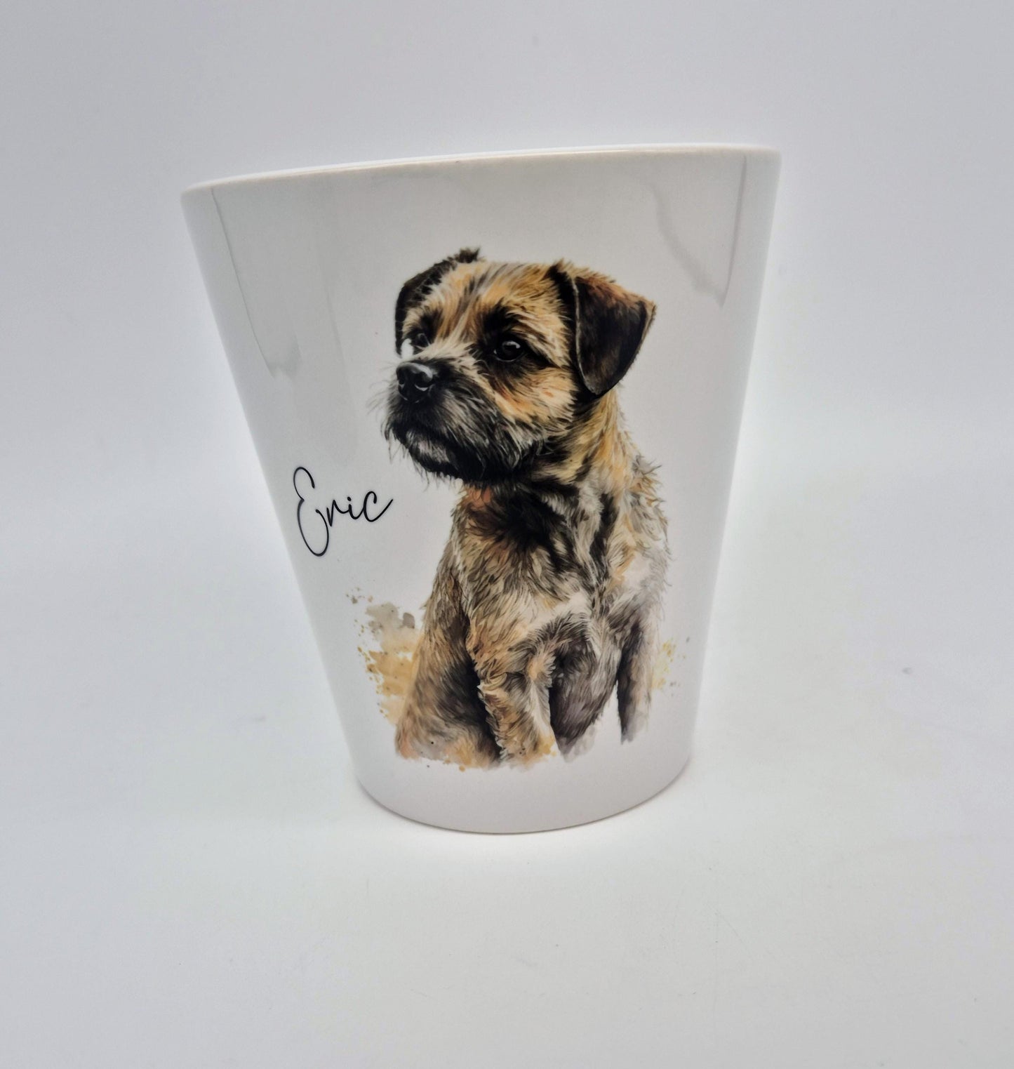 Personalised Border Terrier Plant Pot – Dog Lover Gift & Pen Holder