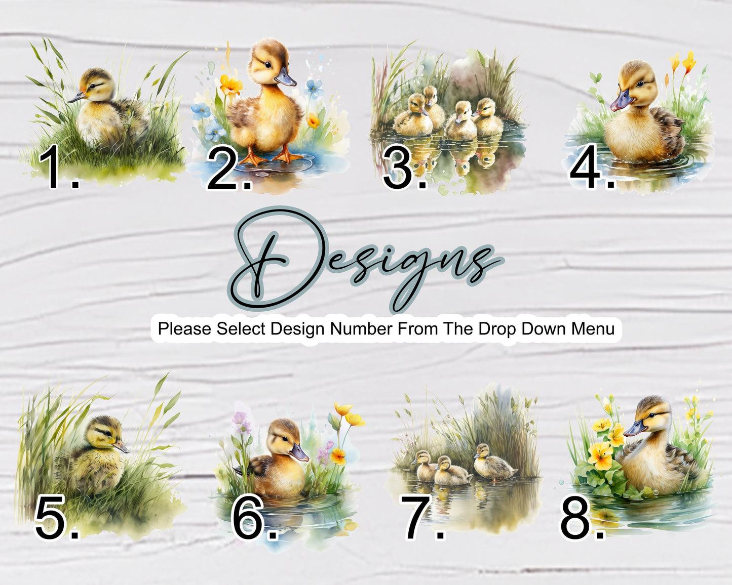 Personalised Duck Ceramic Vase – Custom Watercolour Duckling Flower Pot