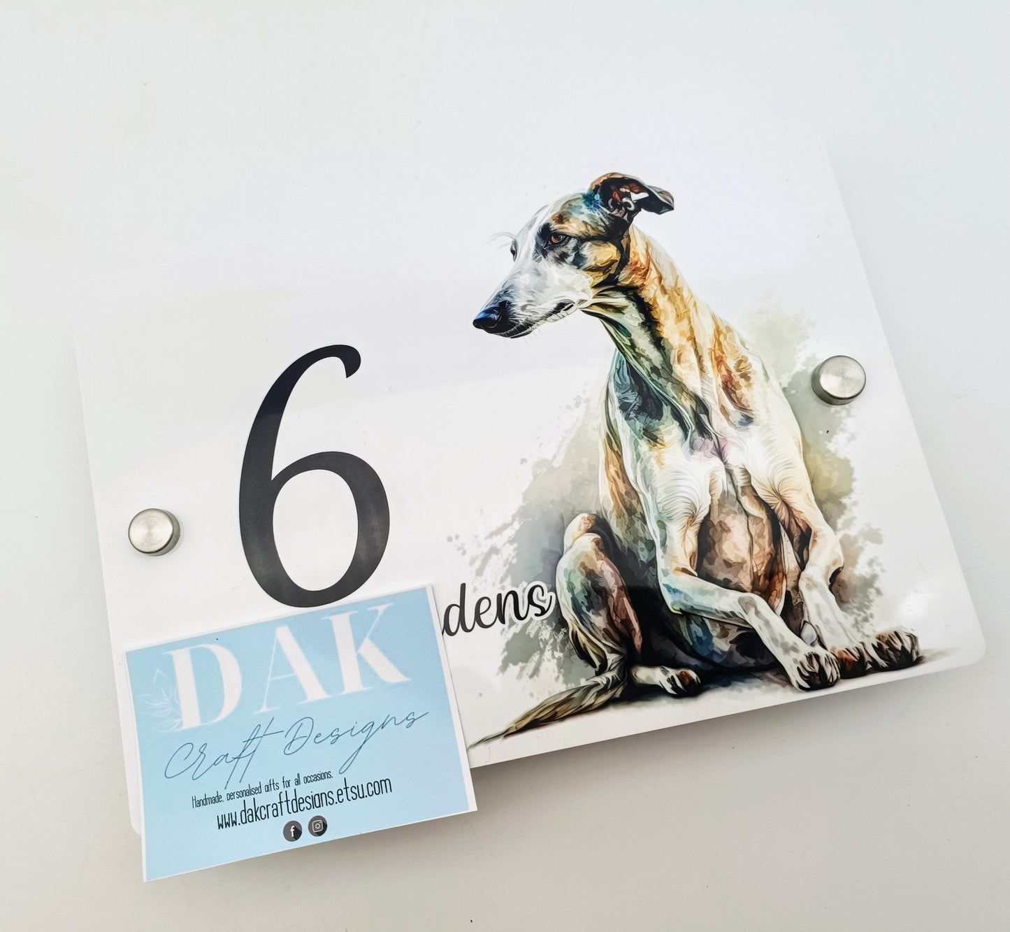 Personalised Greyhound House Sign | Acrylic Gate Plaque | New Home Gift