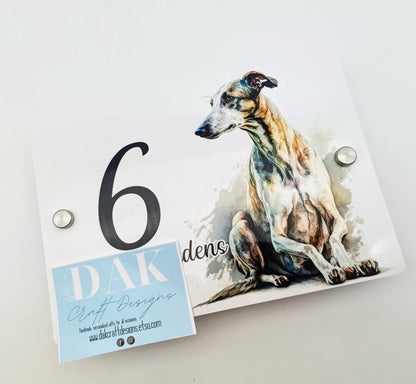 Personalised Greyhound House Sign | Acrylic Gate Plaque | New Home Gift