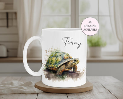 Personalised Tortoise Mug & Coaster Set – Custom Reptile Gift