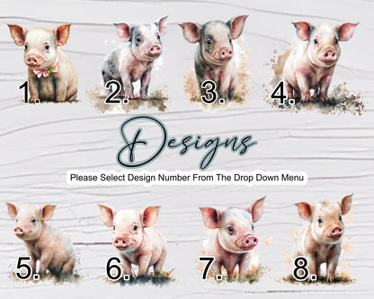 Personalised Watercolour Pig Tote Bag – Pig Lover Reusable Shopper Gift