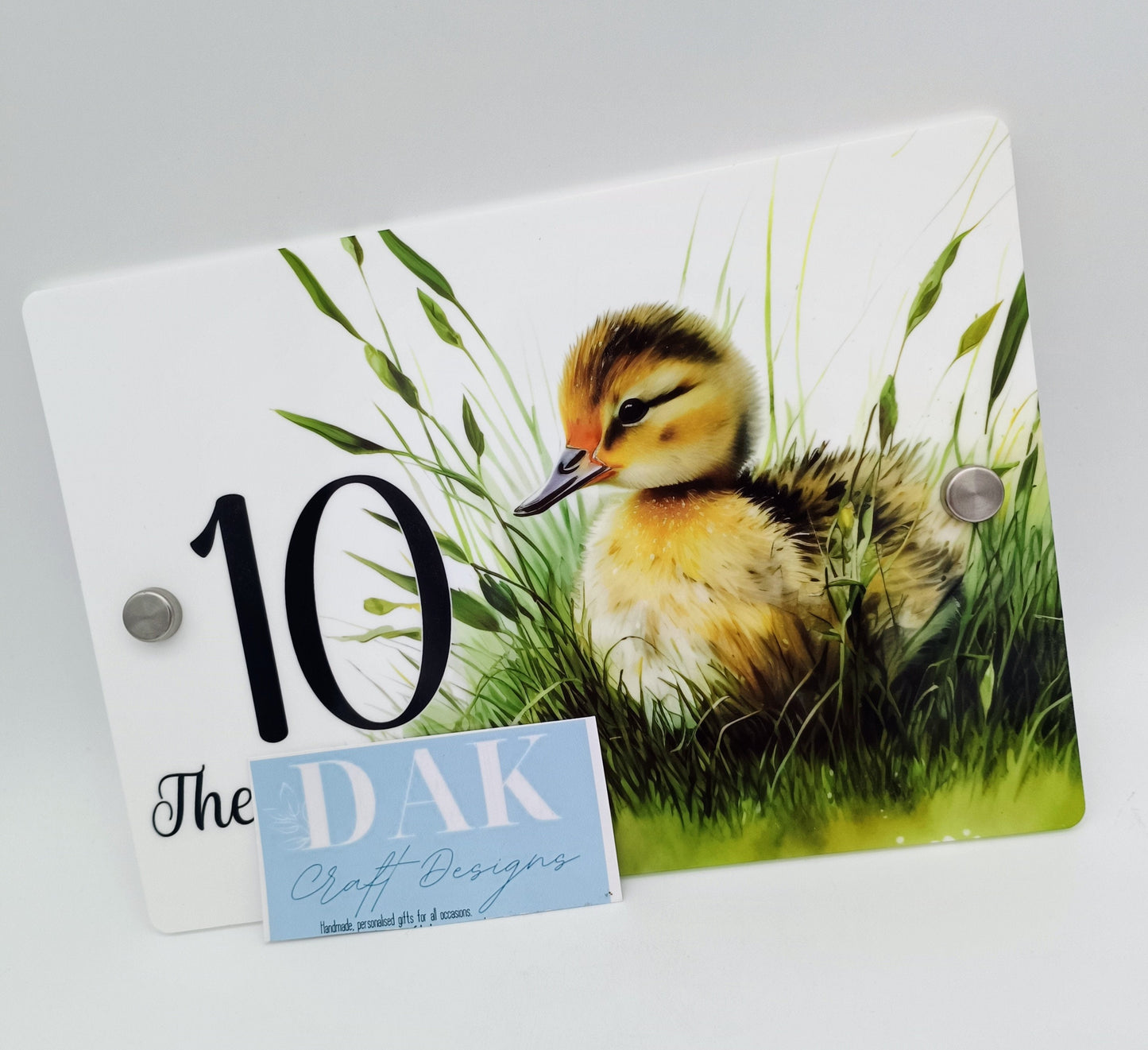 Personalised Watercolour Duck House Sign | Acrylic Gate Plaque | New Home Gift