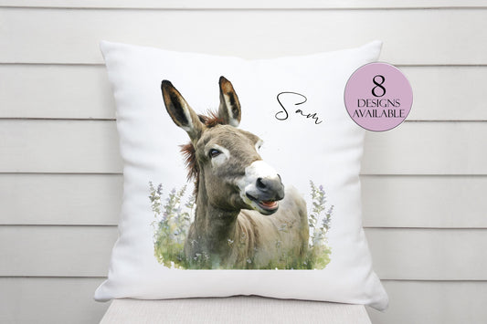 Personalised Donkey Cushion – Custom Donkey Lover Gift & Home Décor
