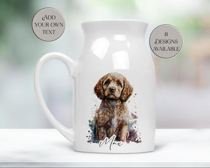 Personalised Cockapoo Milk Jug | Flower Vase | Custom Dog Lover Gift | Cockapoo Home Décor