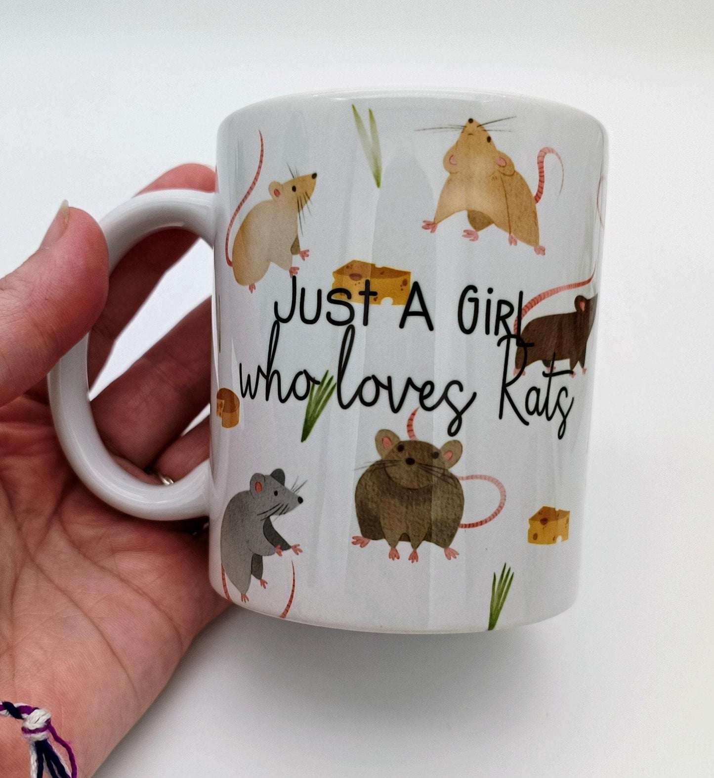 Just a Girl Who Loves Rats Mug & Coaster Set | Rat Lover Gift