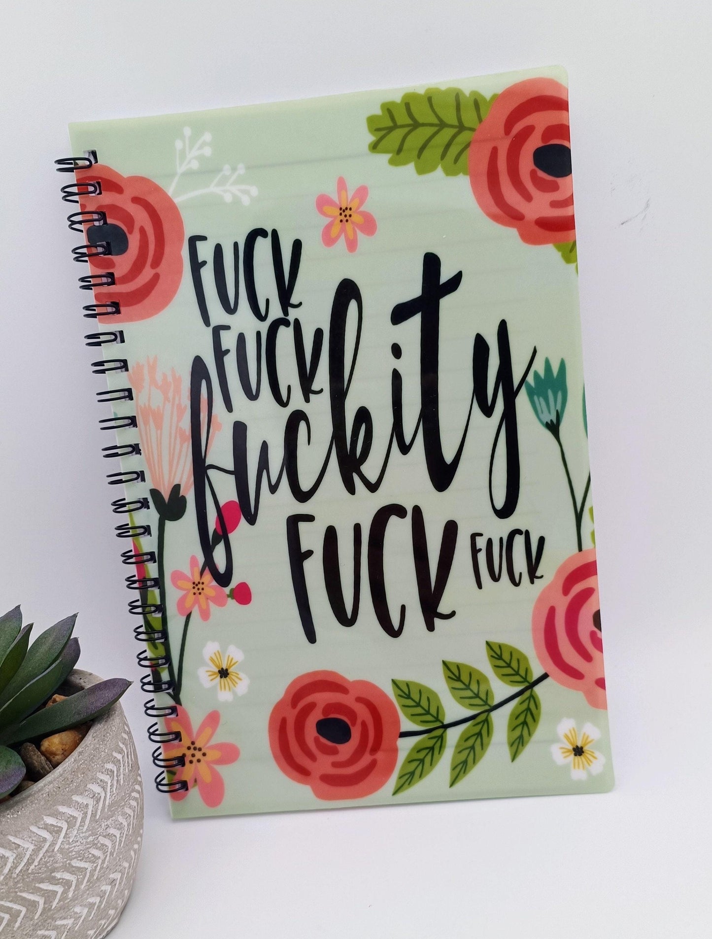 Funny Rude Notebook | Floral Profanity Notepad | A5 or A4