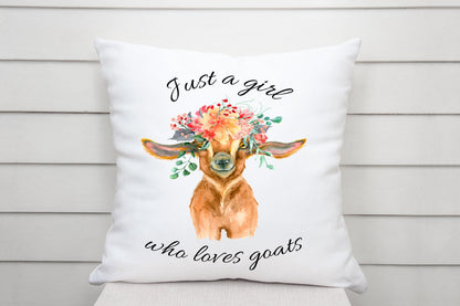 Personalised Goat Cushion | Farm Animal Throw Pillow | Gift for Goat Lovers