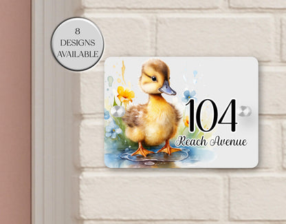 Personalised Watercolour Duck House Sign | Acrylic Gate Plaque | New Home Gift