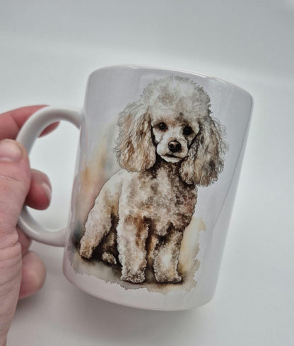 Personalised Poodle Mug & Coaster Set – Dog Lover Gift | Custom Name Coffee Cup