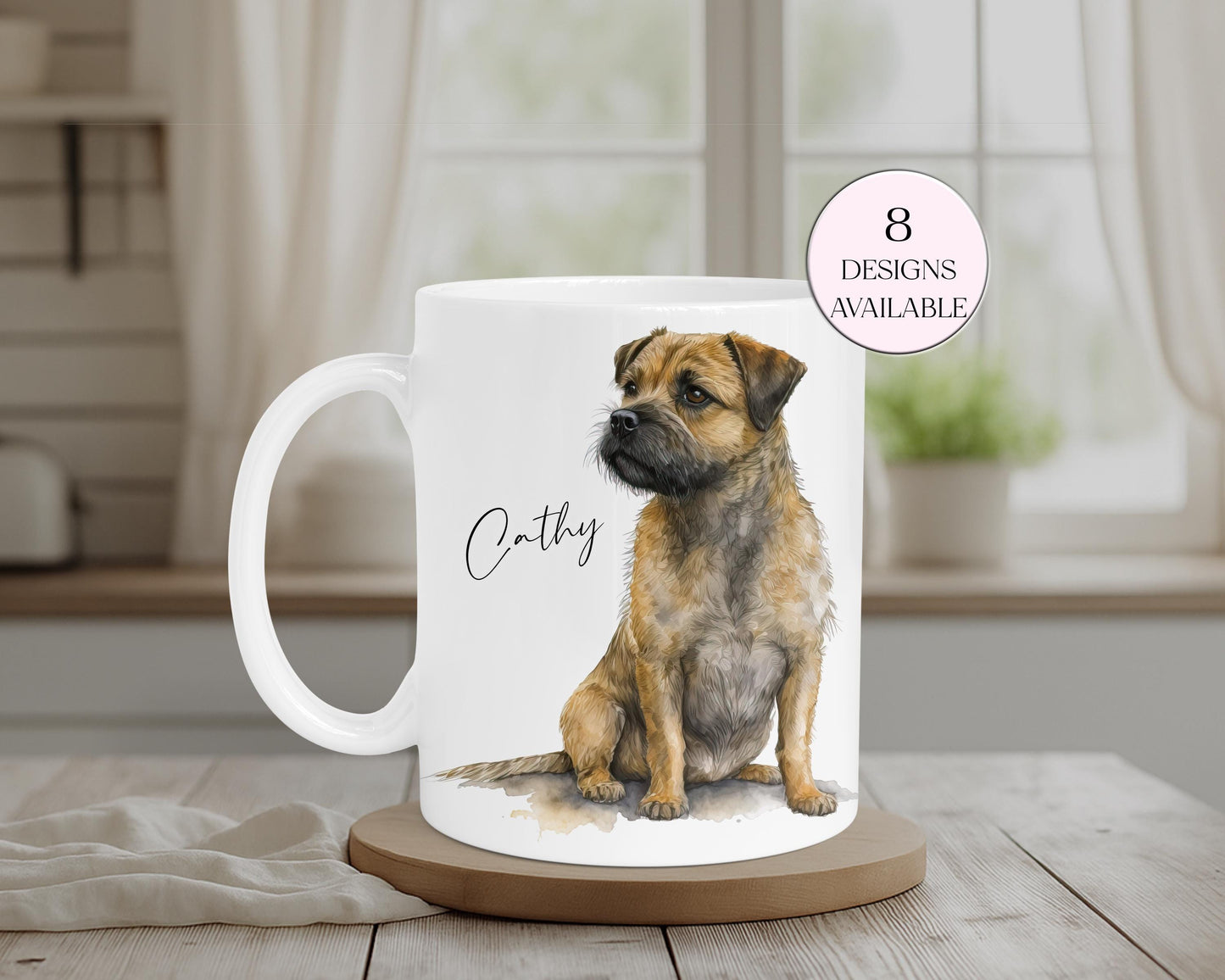 Personalised Border Terrier Mug & Coaster Set | Dog Lover Gift