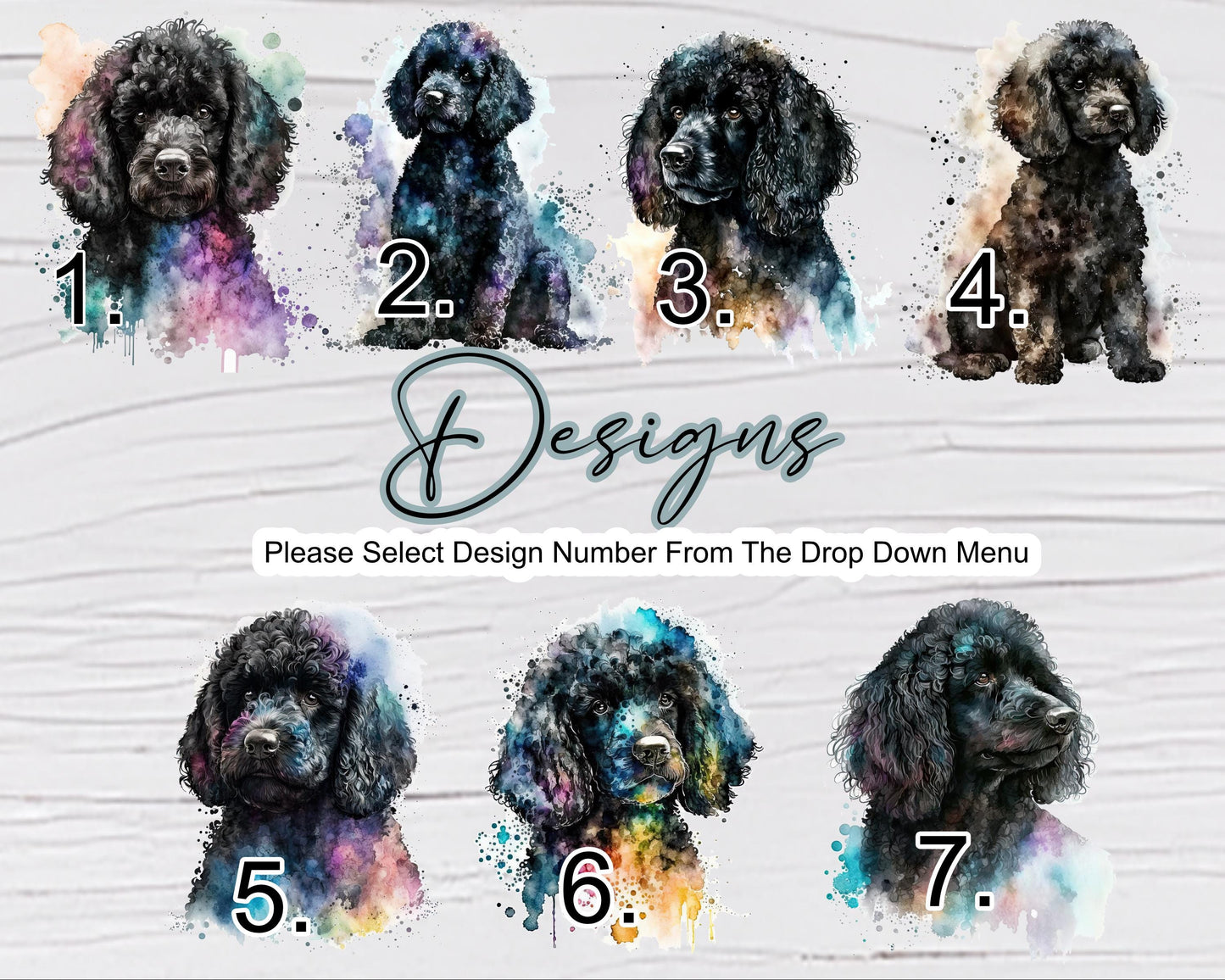 Personalised Black Poodle Plant Pot | Custom Dog Lover Gift | Poodle Pen Pot & Planter