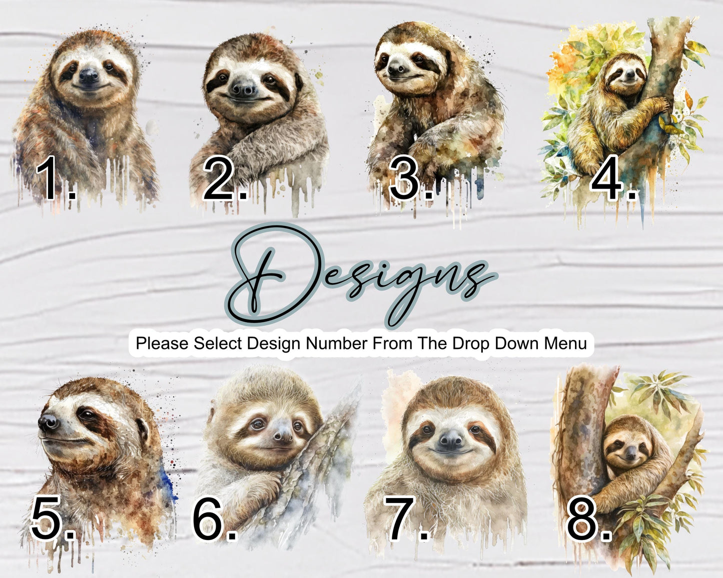 Personalised Sloth Birthday Card – Watercolour Sloth with Balloon Greetings Card