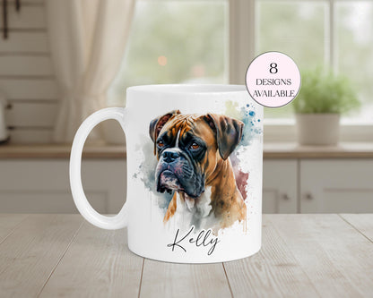 Personalised Boxer Dog Mug & Coaster Set | Dog Lover Gift