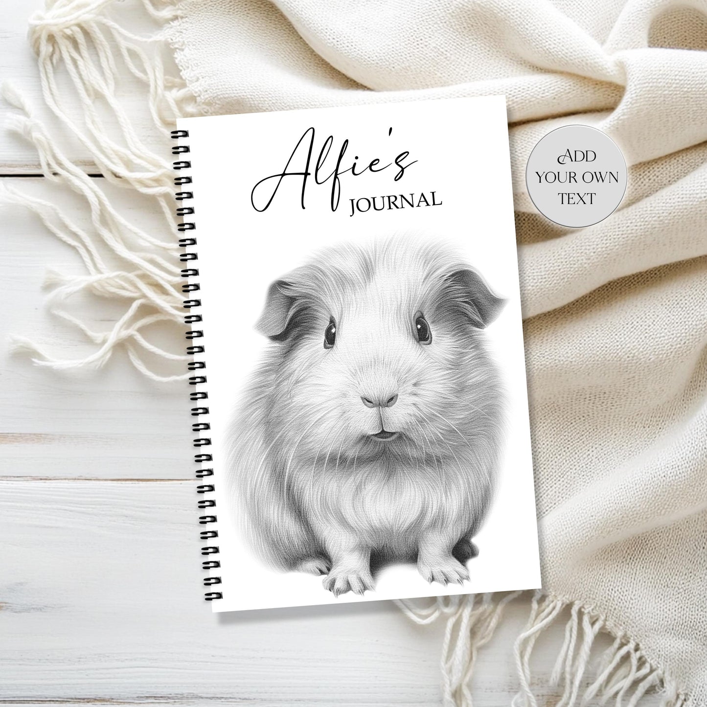 Personalised Guinea Pig Notebook – Custom A4 & A5 Notepad | Guinea Pig Lover Gift