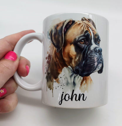 Personalised Boxer Dog Mug & Coaster Set | Dog Lover Gift