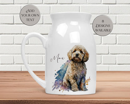 Personalised Cockapoo Milk Jug | Flower Vase | Custom Dog Lover Gift | Cockapoo Home Décor