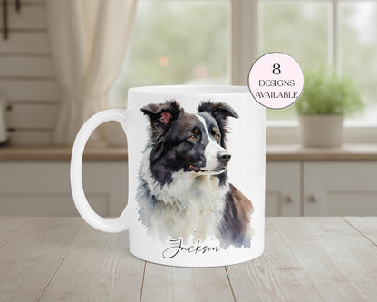 Personalised Border Collie Mug & Coaster Set | Dog Lover Gift