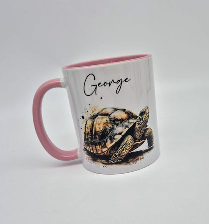 Personalised Tortoise Mug & Coaster Set – Custom Reptile Gift