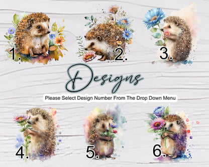 Personalised Hedgehog Glass Chopping Board - Custom Cheese Platter - Housewarming - Kitchenware - Home Décor