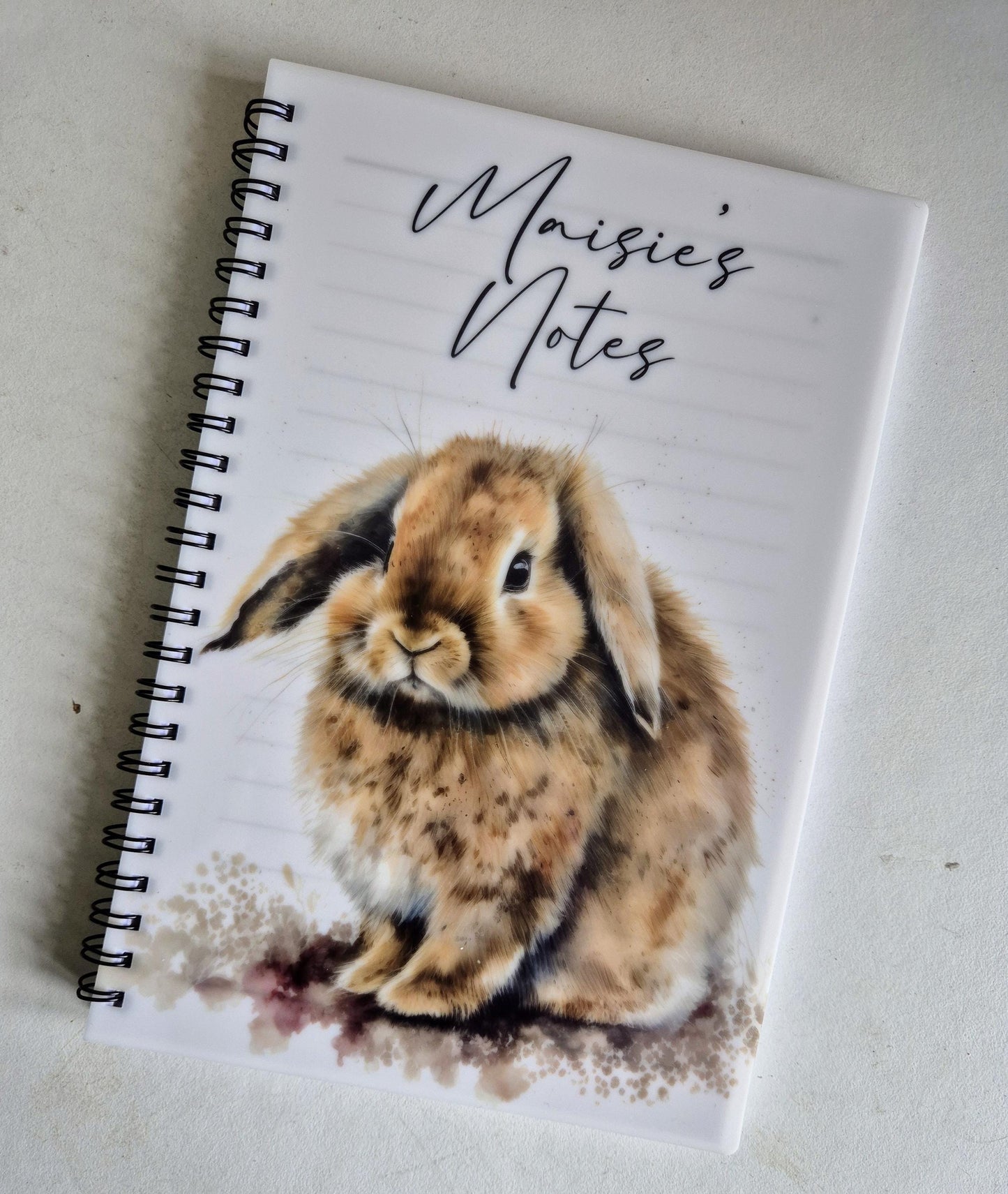 Personalised Bunny Notebook | A4 & A5 Rabbit Journal | Lined Notepad | Stationery Gift for Animal Lovers