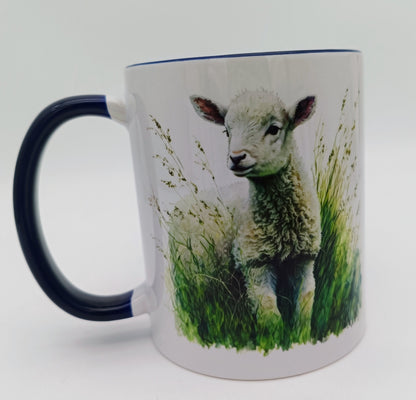 Personalised Watercolour Lamb Mug & Coaster Set | Sheep Lover Gift