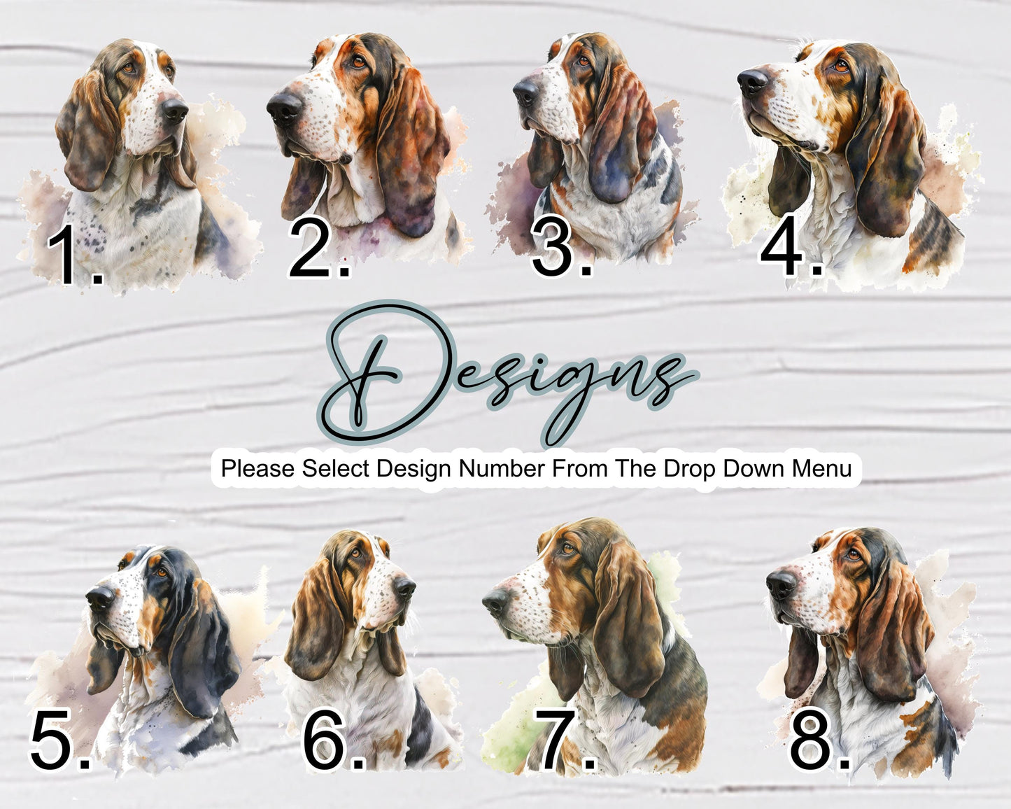 Personalised Basset Hound Glass Chopping Board | A3 or A4 | Dog Lover Gift