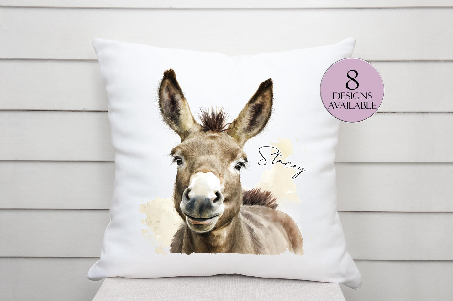 Personalised Donkey Cushion – Custom Donkey Lover Gift & Home Décor