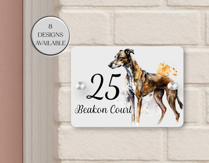 Personalised Greyhound House Sign | Acrylic Gate Plaque | New Home Gift