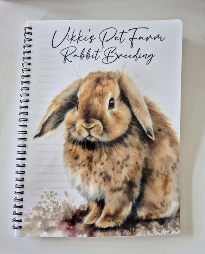Personalised Bunny Notebook | A4 & A5 Rabbit Journal | Lined Notepad | Stationery Gift for Animal Lovers