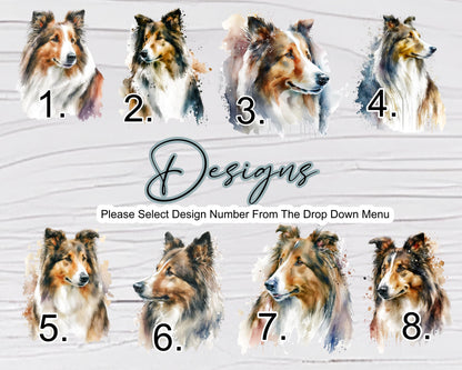 Personalised Watercolour Rough Collie Tote Bag | Custom Dog Lover Gift | Long Handle Shopper