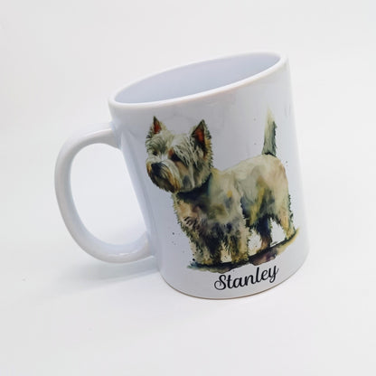 Personalised West Highland Terrier Mug & Coaster Set | Westie Dog Lover Gift