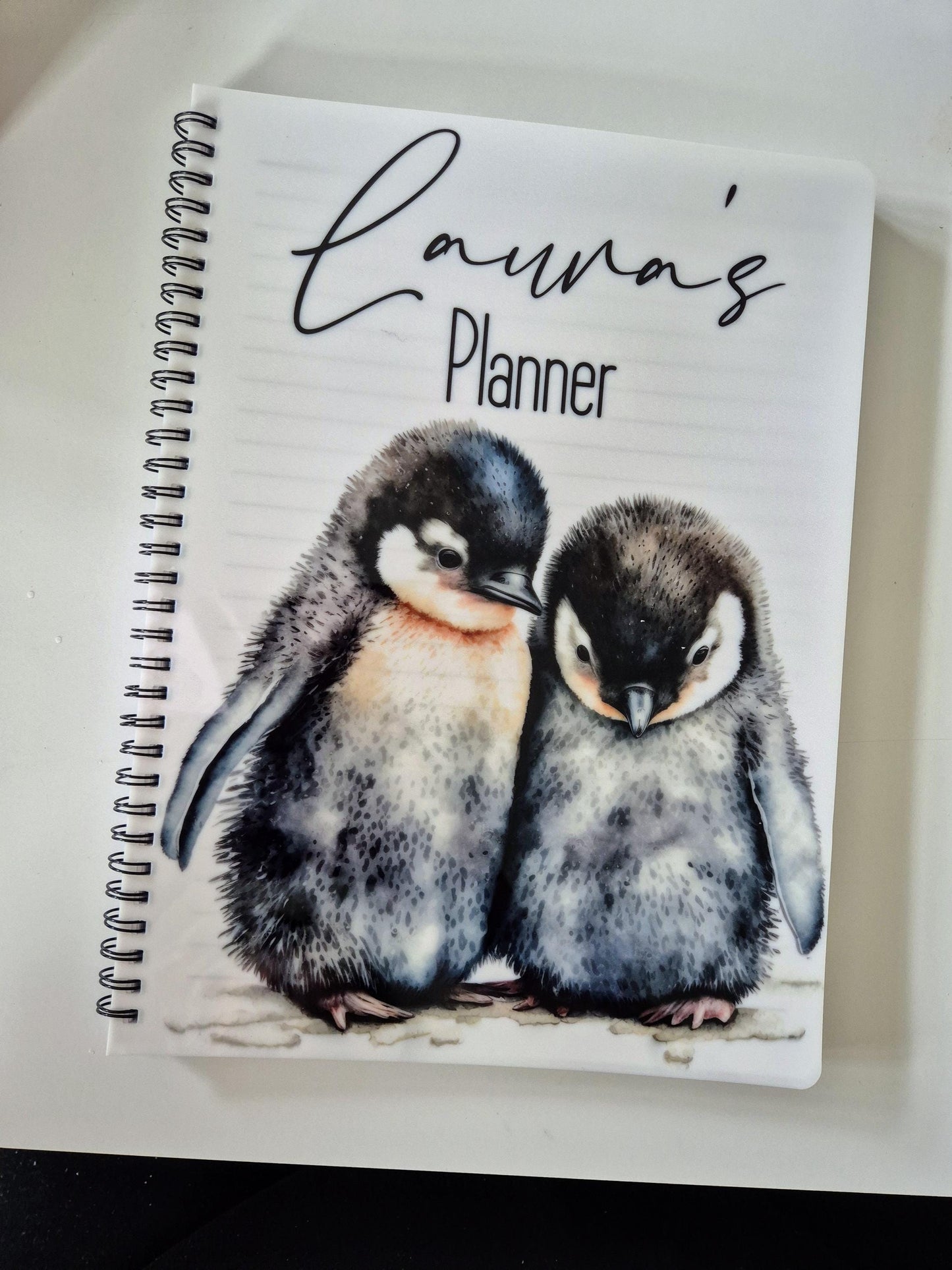 Personalised Penguin Notebook – Watercolour A4/A5 Journal - Gift for Penguin Lover